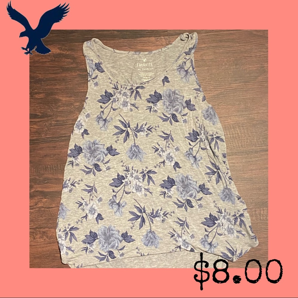 American Eagle Outfitters Tank Top - Blue Floral
